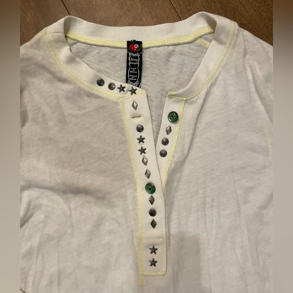 Free People long sleeve Henley tee - Picture 3 of 6